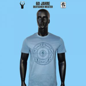 60 Jahre Deutscher Meister T-Shirt Cool Blue